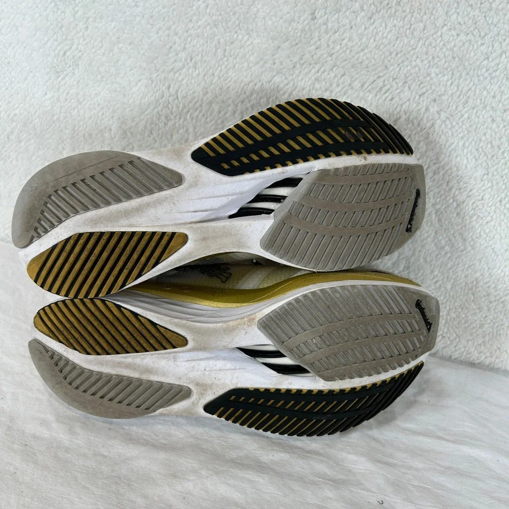 Adidas‎ Adizero Boston 10 Running Shoes Womens White Gold GY0905 Size 5